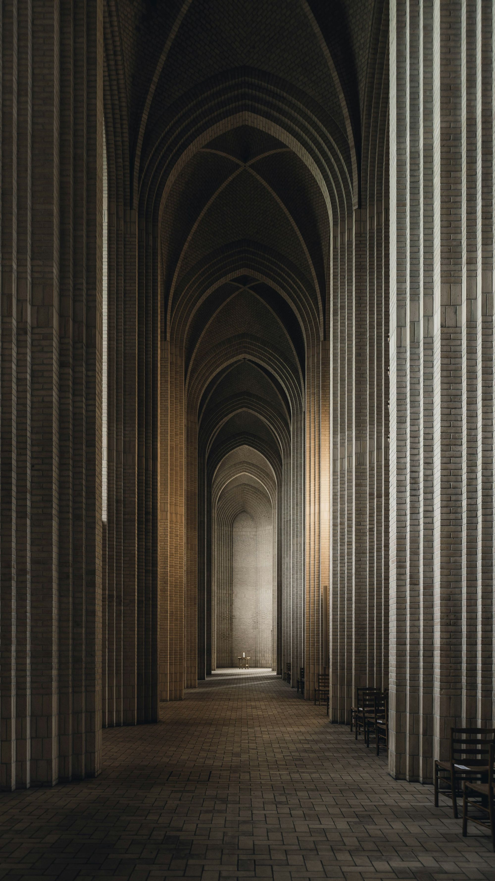 Brick nave, graduated light